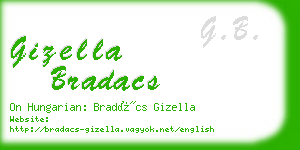 gizella bradacs business card